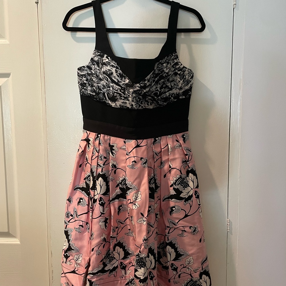 Black and pink party dress